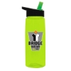 Garyline® Flair Tritan® Bottle with Flip-Straw Lid - 26 oz. - Transparent lime green